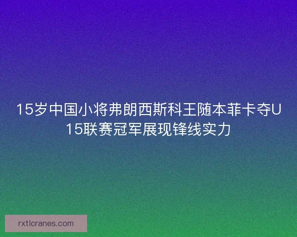 15岁中国小将弗朗西斯科王随本菲卡夺U15联赛冠军展现锋线实力