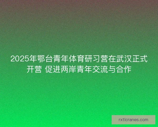 2025年鄂台青年体育研习营在武汉正式开营 促进两岸青年交流与合作